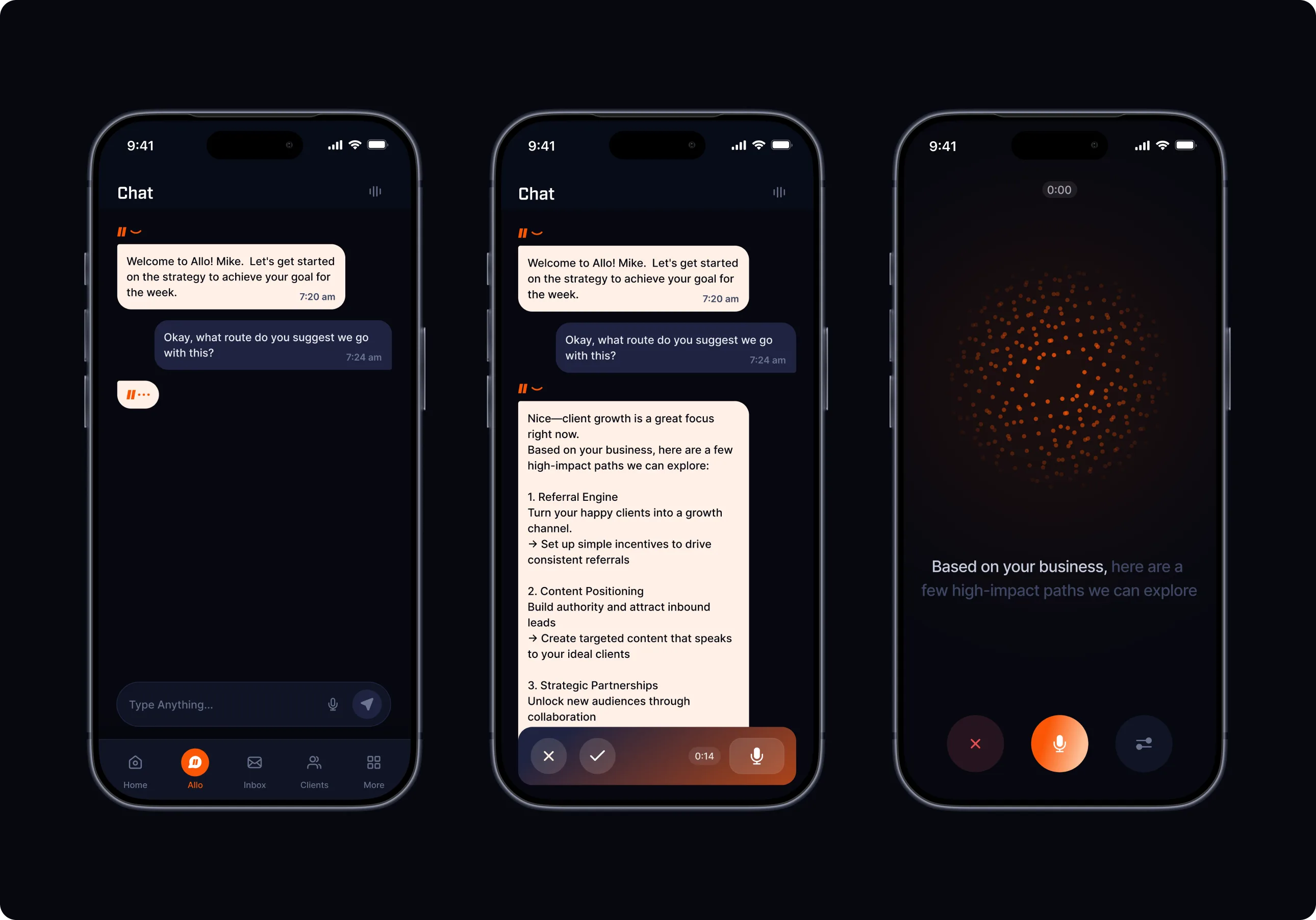 Allo AI chat interface